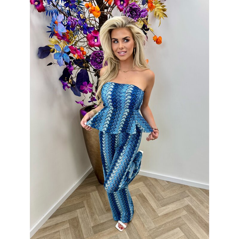 2 Delige set Chloe Zigzag Blue
