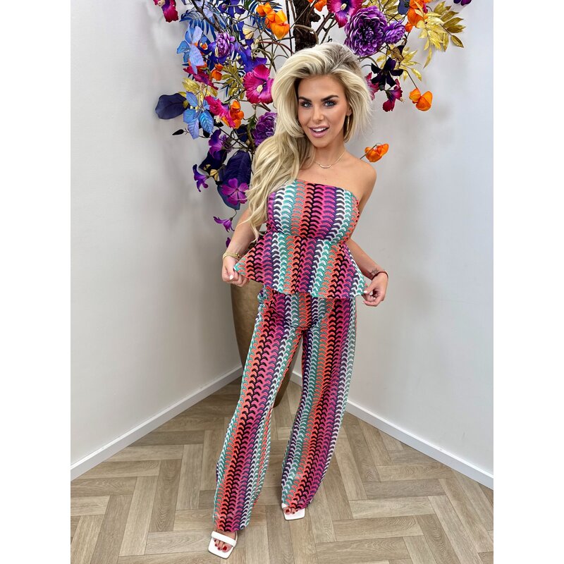 2 Delige set Chloe Zigzag Mluti Color