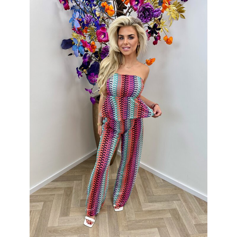 2 Delige set Chloe Zigzag Mluti Color