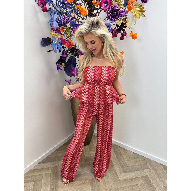 2 Delige set Chloe Zigzag Red