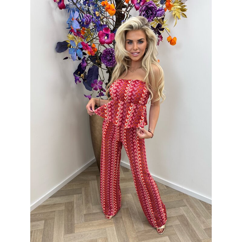 2 Delige set Chloe Zigzag Red
