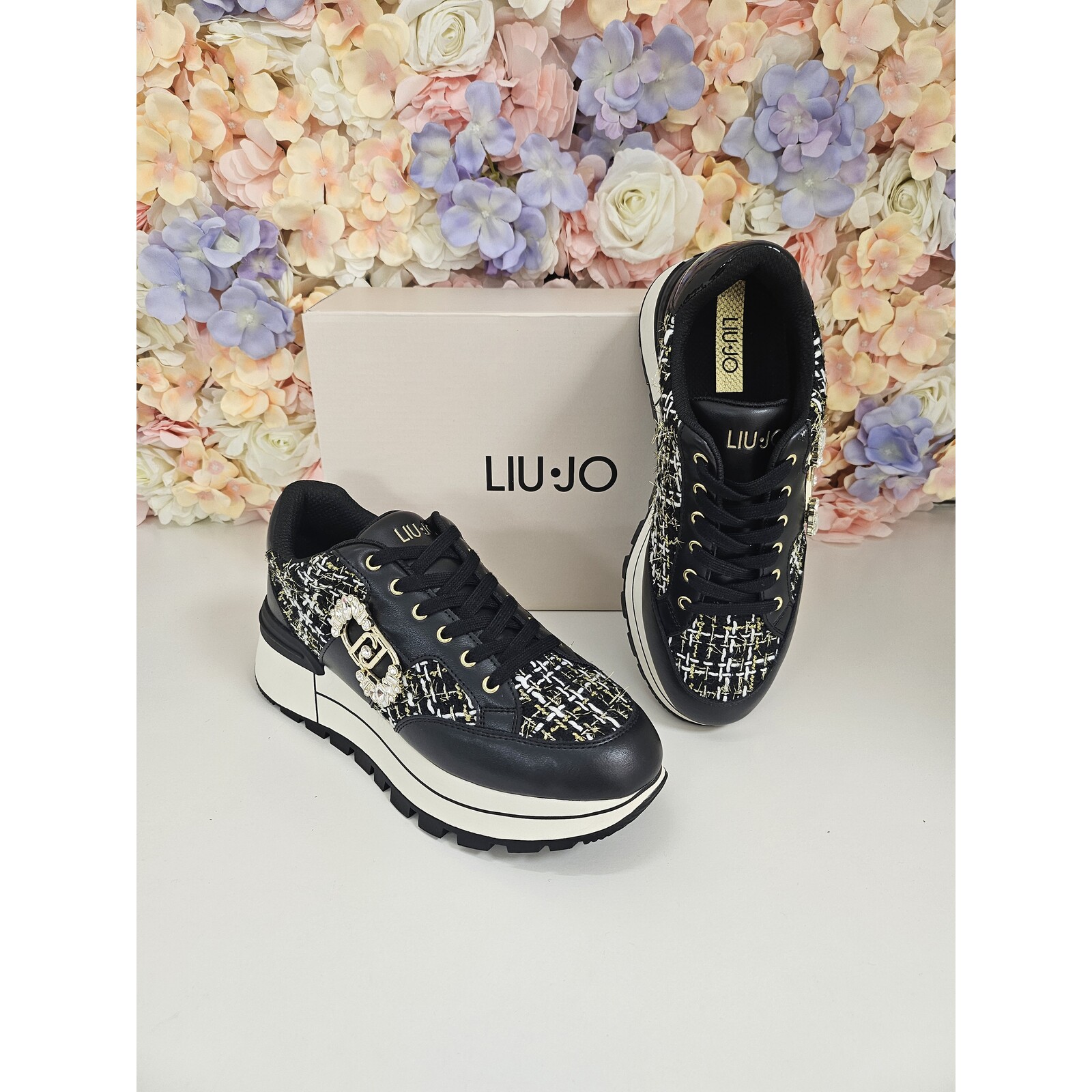 Liu-Jo Sneakers Amazing Calf Leather  Boucle Black Liu Jo 1802