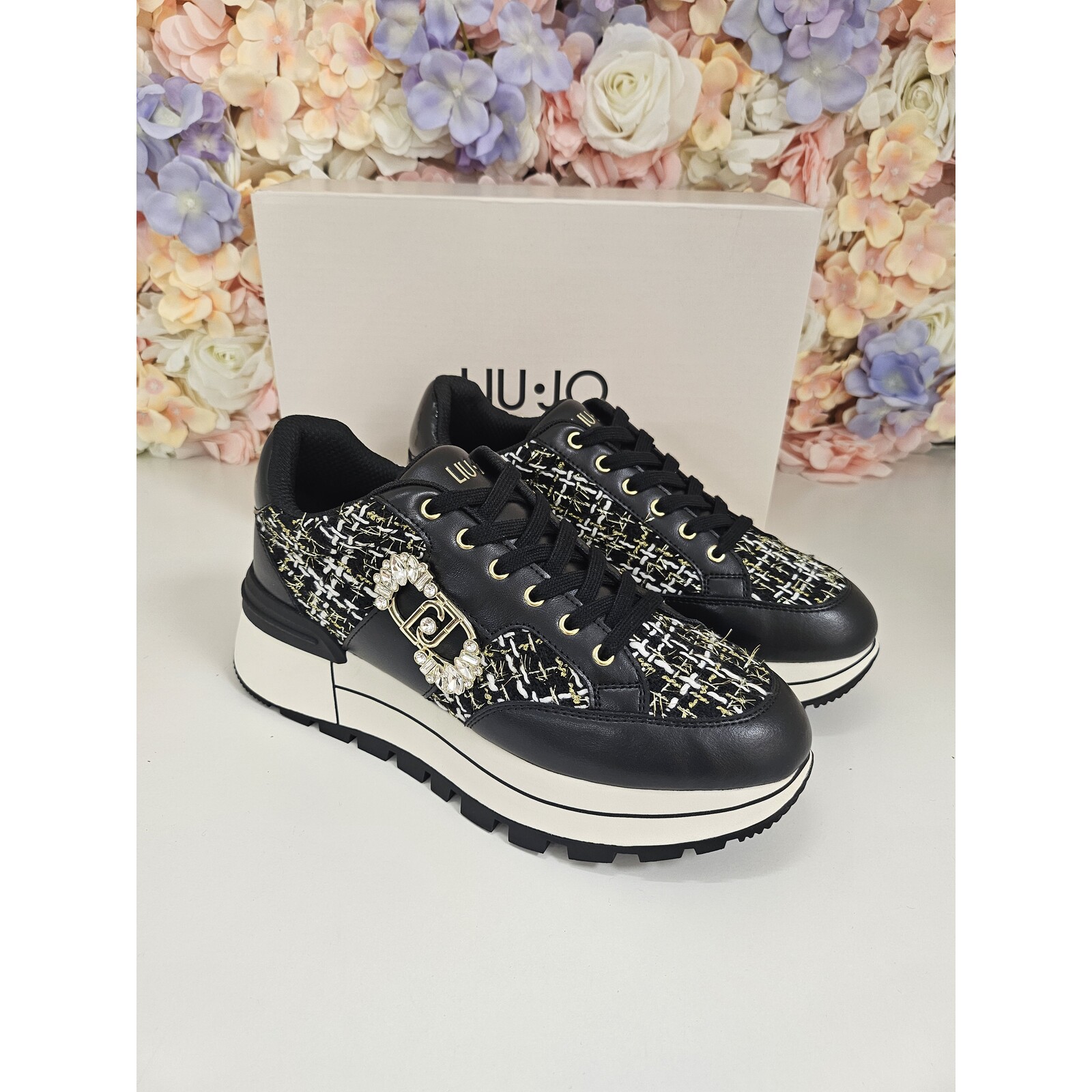 Liu-Jo Sneakers Amazing Calf Leather  Boucle Black Liu Jo 1802