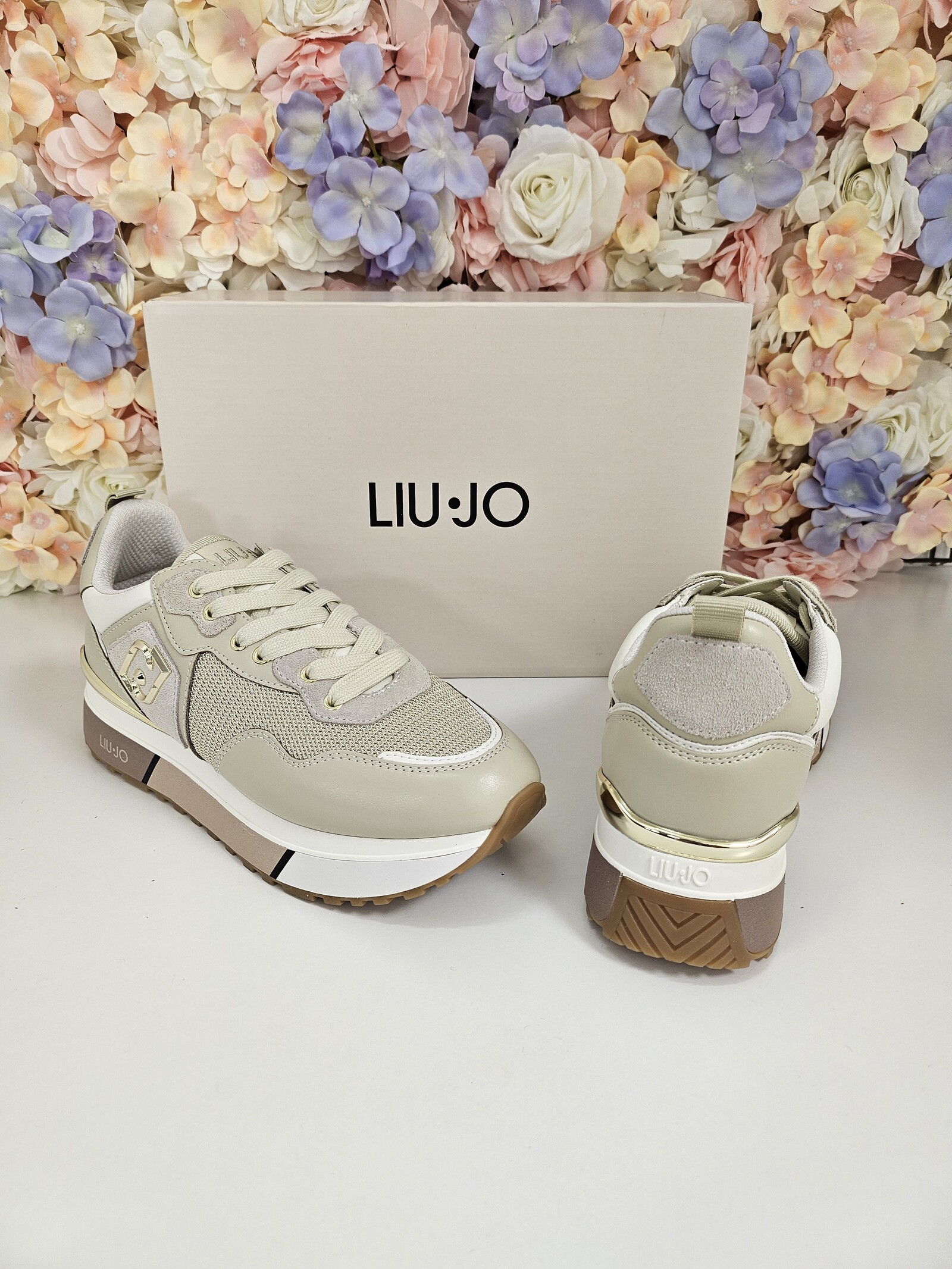 Liu-Jo Sneakers Maxi Wonder Cow Calf Leather Brighty mesh Rope  Liu Jo 1801