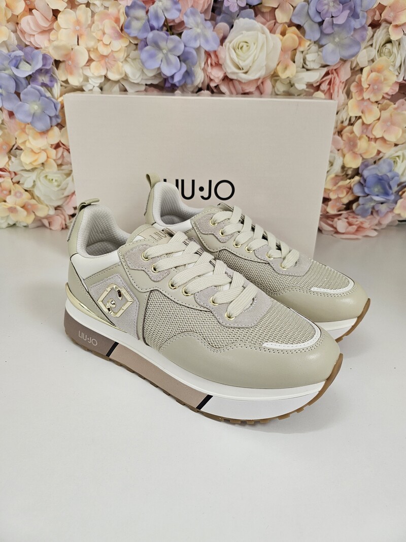 Sneakers Maxi Wonder Cow Calf Leather Brighty mesh Rope  Liu Jo 1801