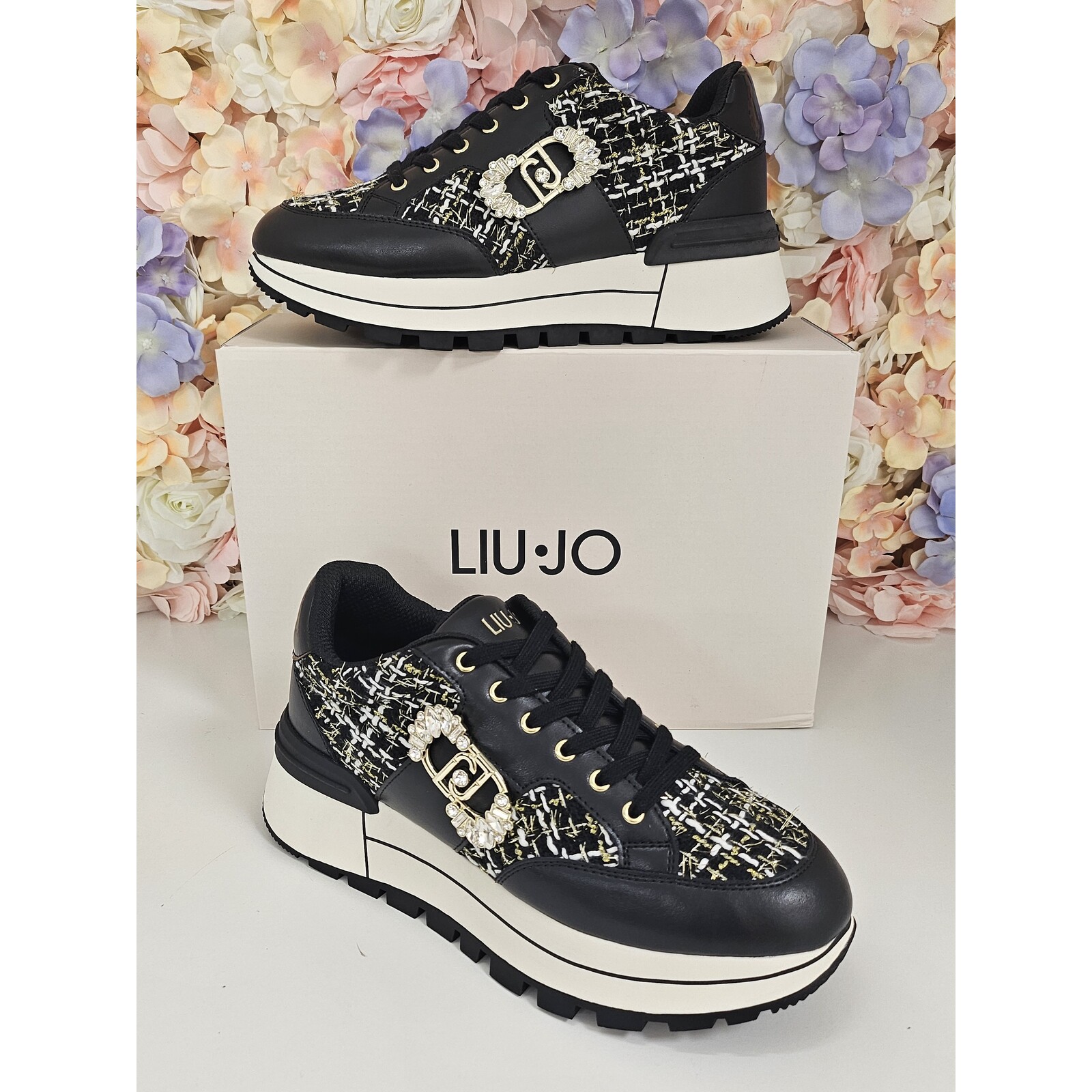 Liu-Jo Sneakers Amazing Calf Leather  Boucle Black Liu Jo 1802