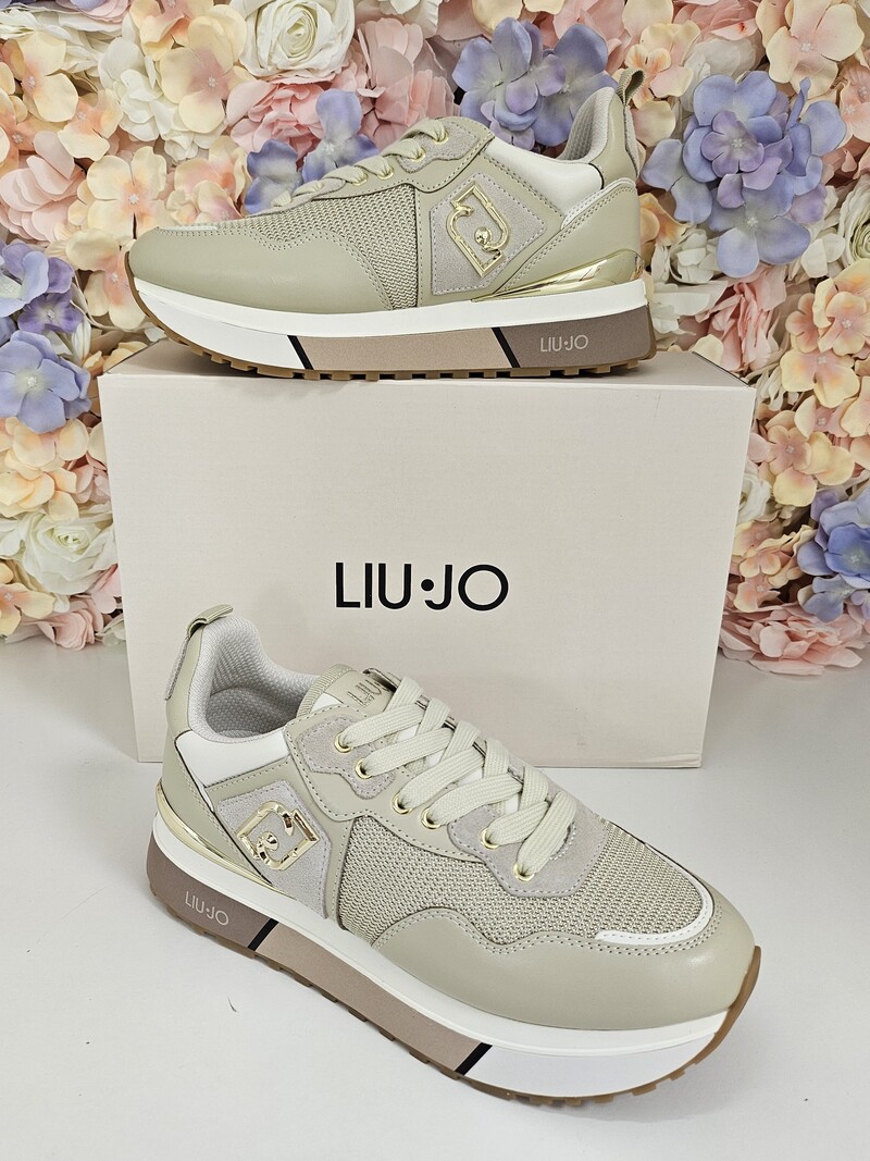 Sneakers Maxi Wonder Cow Calf Leather Brighty mesh Rope  Liu Jo 1801