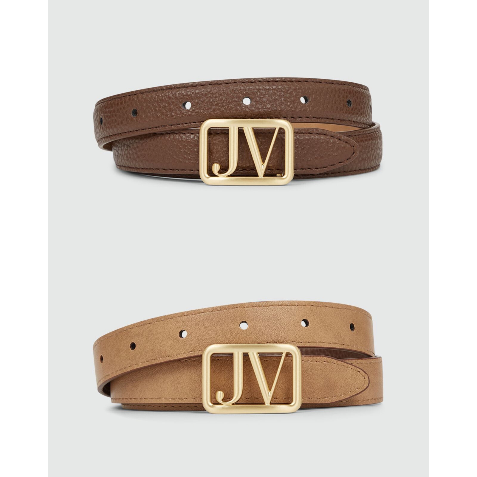 JoshV 2 in 1 Belt Dorissa Dark and Light Brown JoshV
