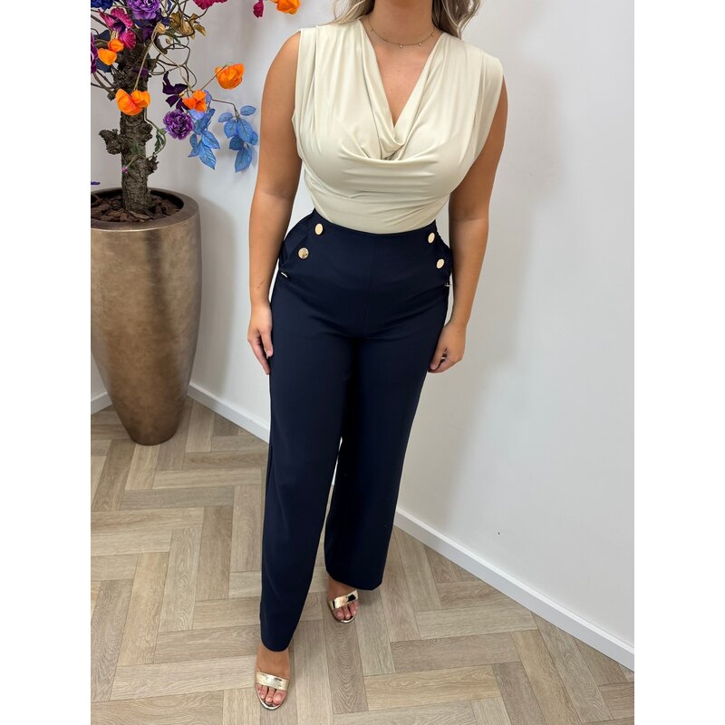 Body Waterval hals Beige