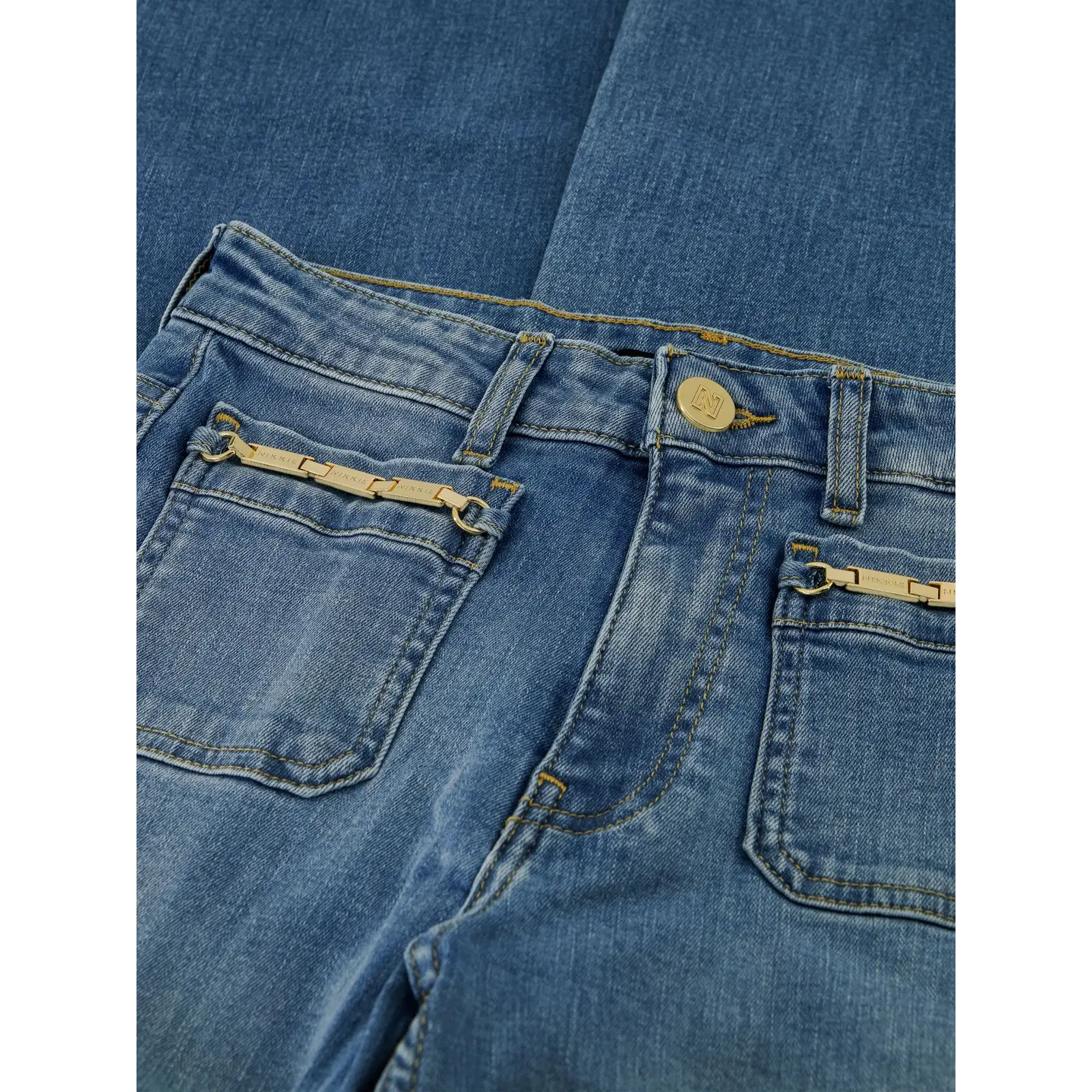 Nikkie Jeans Kyoto Mid Blue Denim Nikkie