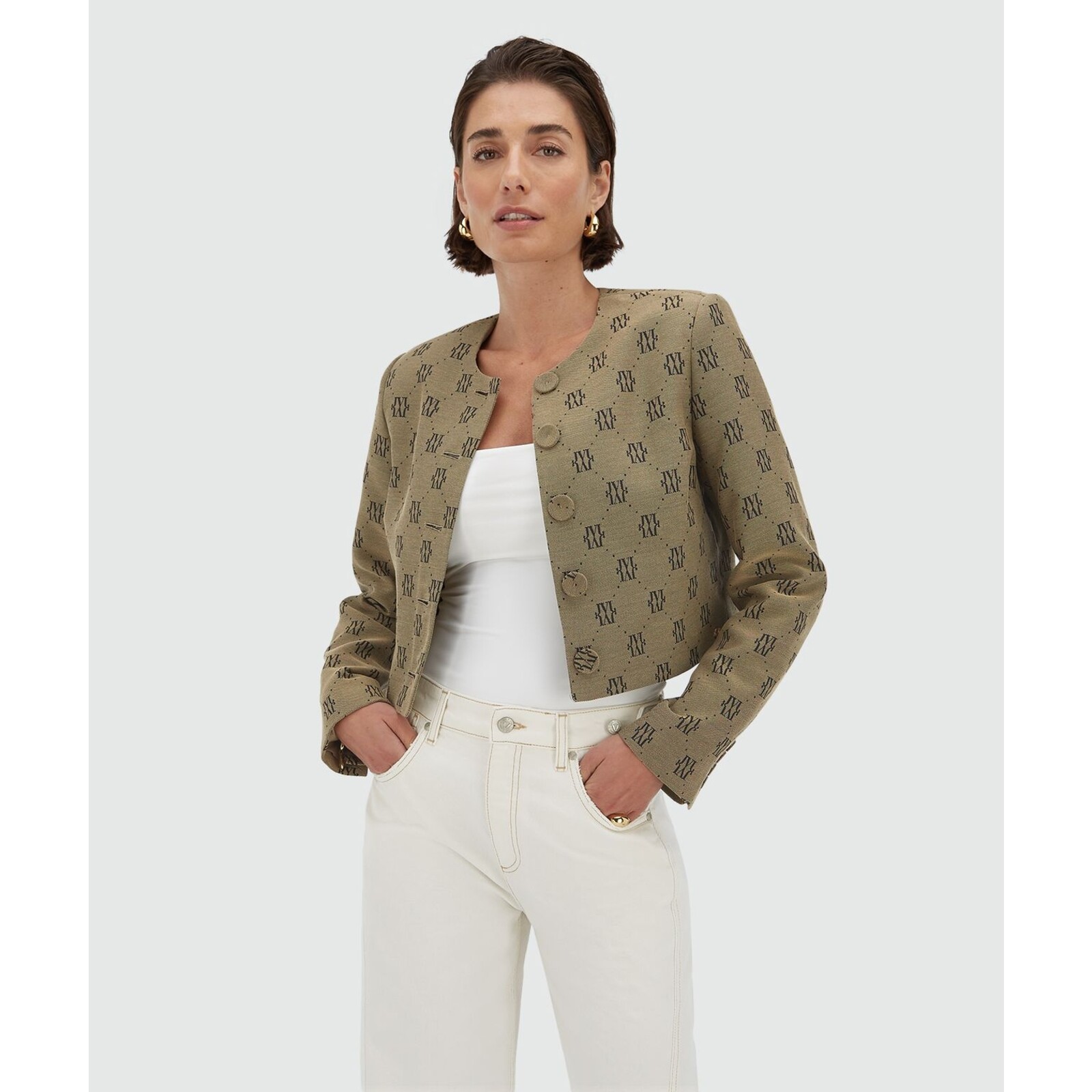 JoshV Jacket Remi Beige Black JoshV