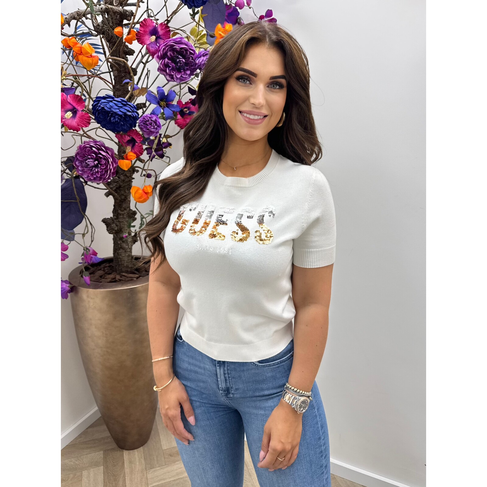 Guess Top Layla cream white Guess 609