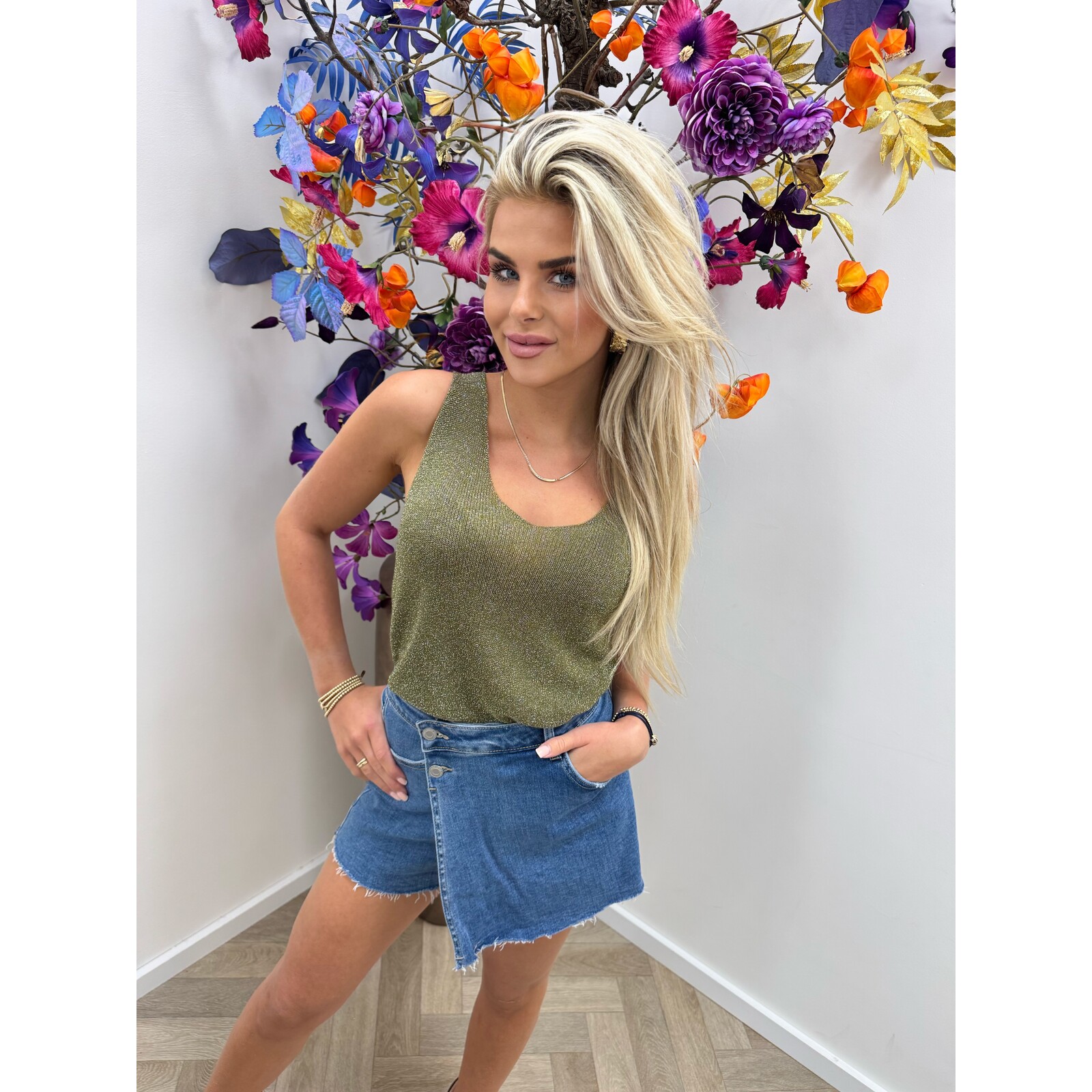 Basic Top Glitter Army