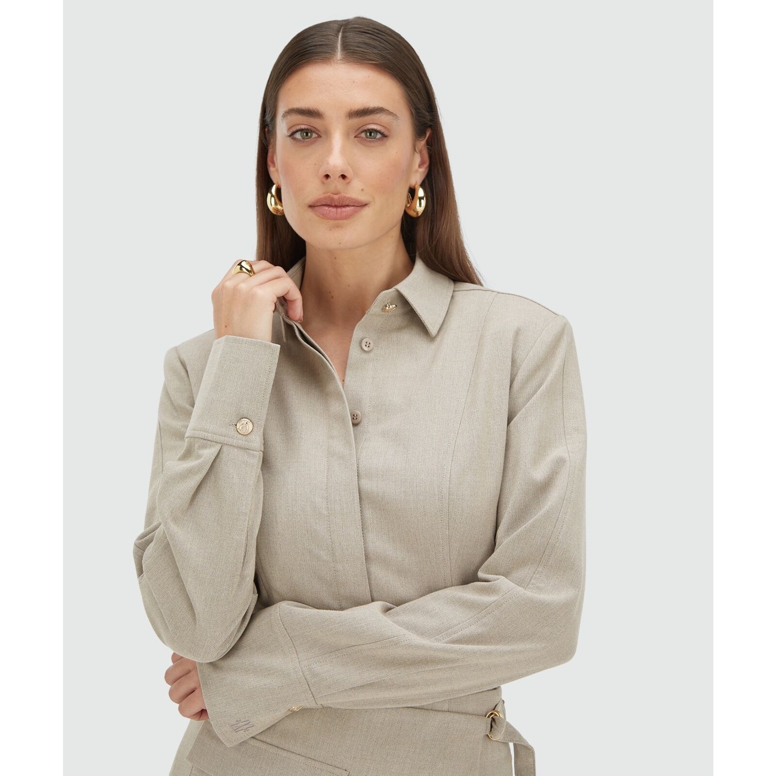 JoshV Earrings Nika Big Champagne Gold JoshV