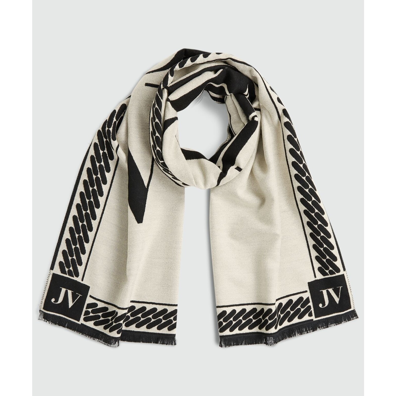 JoshV Sjaal Lana Big Black Cream JoshV