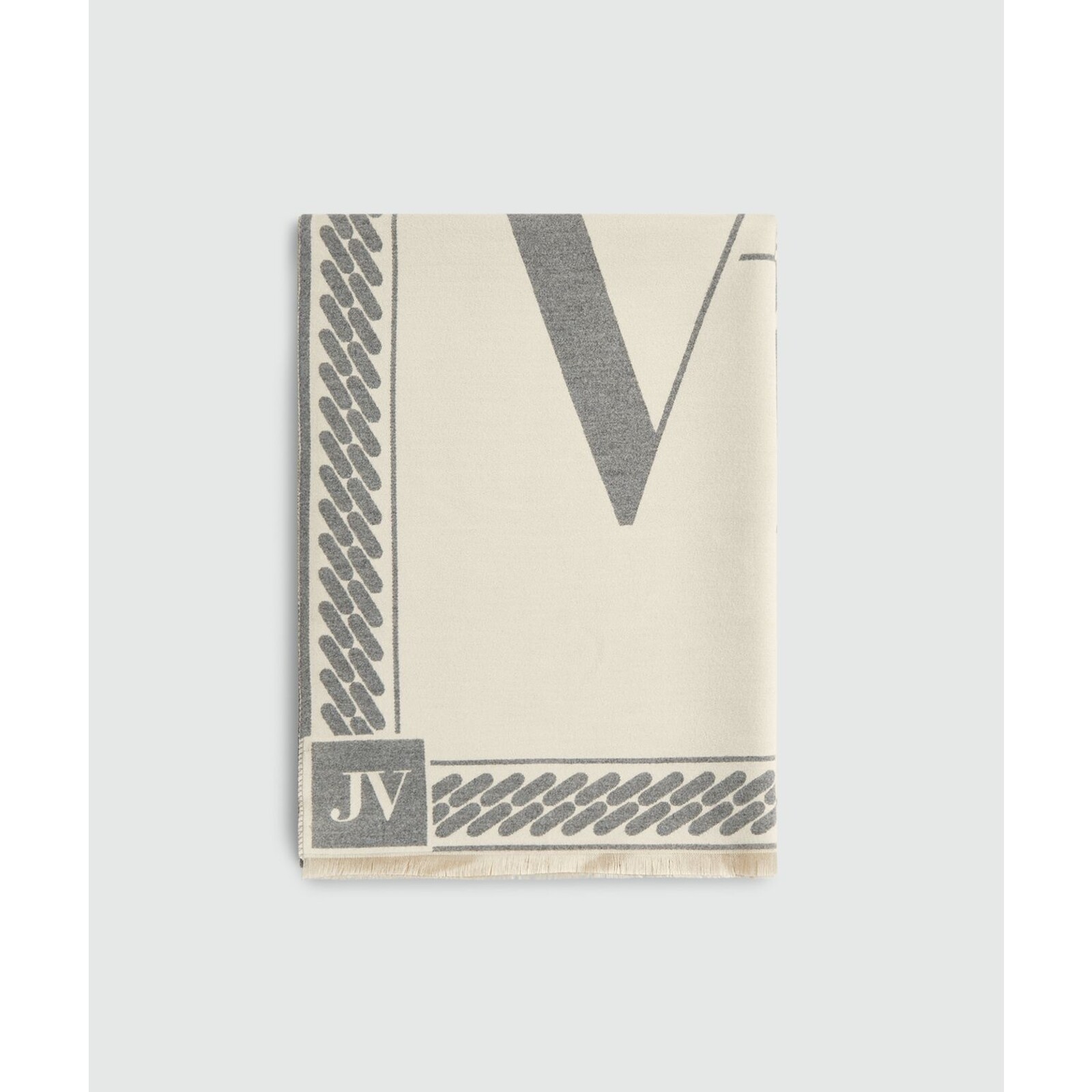 JoshV Sjaal Lana Big Grey Cream JoshV