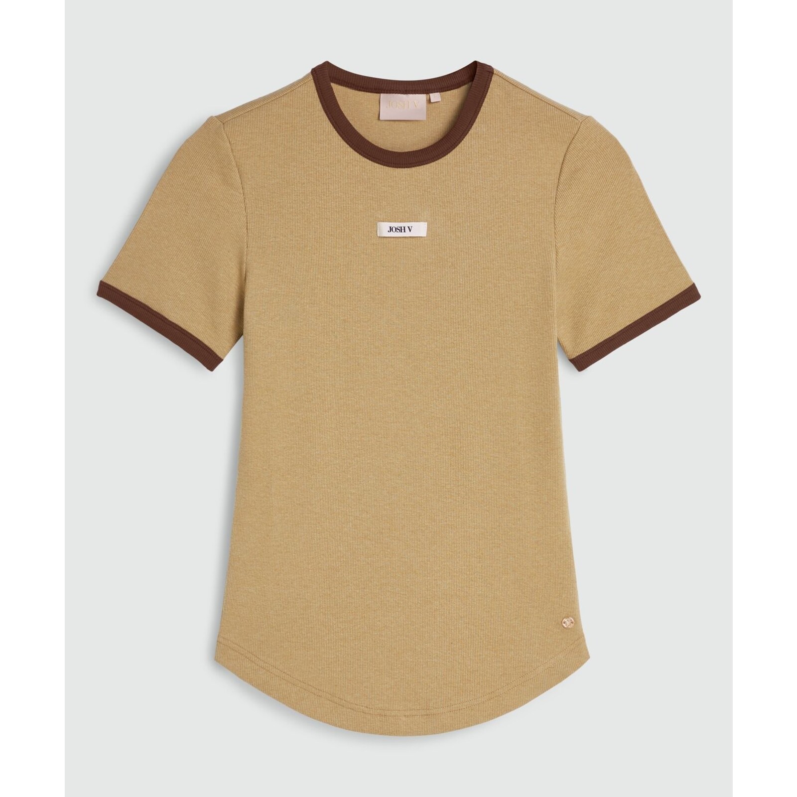 JoshV T-Shirt Cody Light Brown Melange JoshV