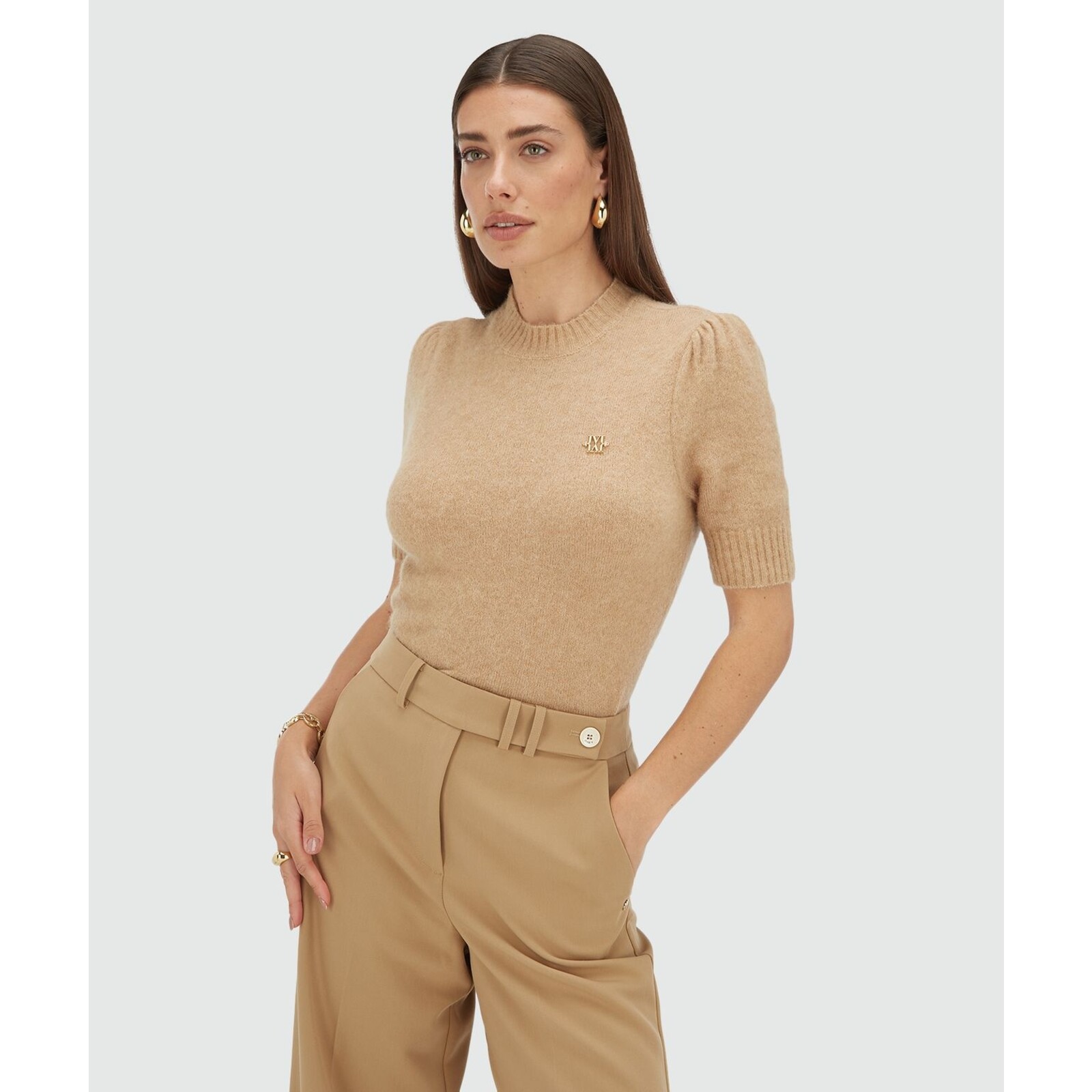 JoshV Trui Franka Light Brown Melange JoshV