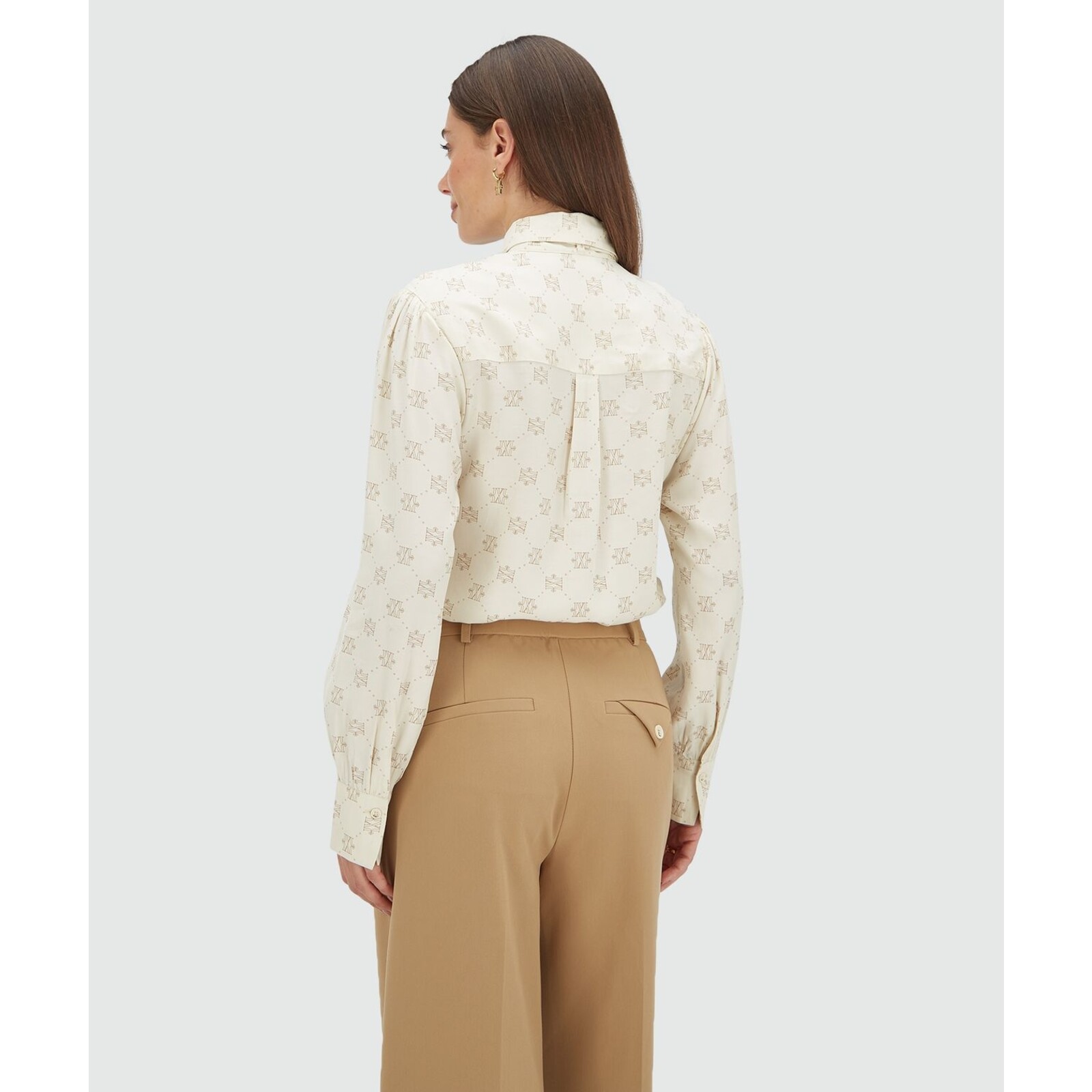 JoshV Blouse Sydney Creme White Light Brown JoshV