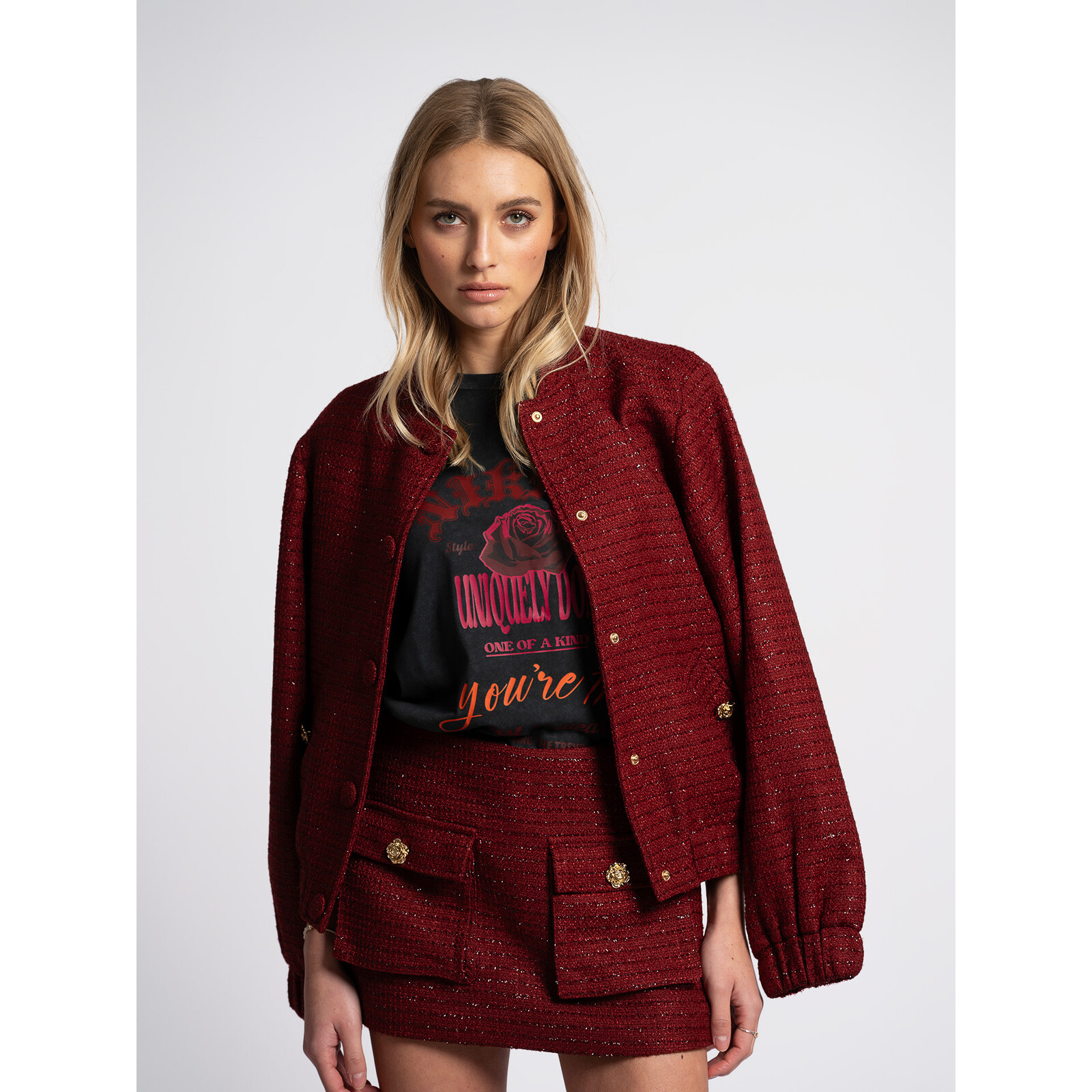 Nikkie Jacket Bomber Loreda Wine Nikkie