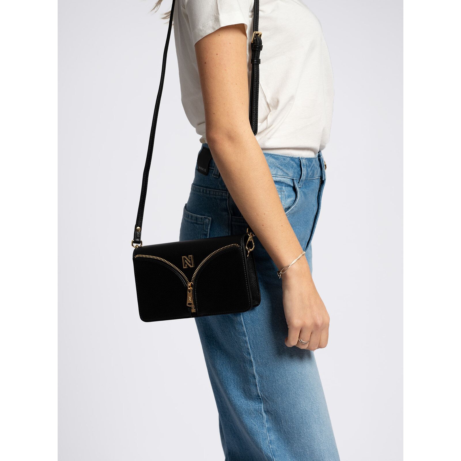 Nikkie Shoulderbag Daxing Zipper Black Nikkie