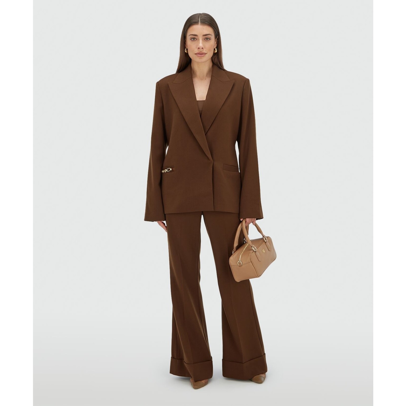 JoshV Blazer Oversized Deacon Dark Brown JoshV