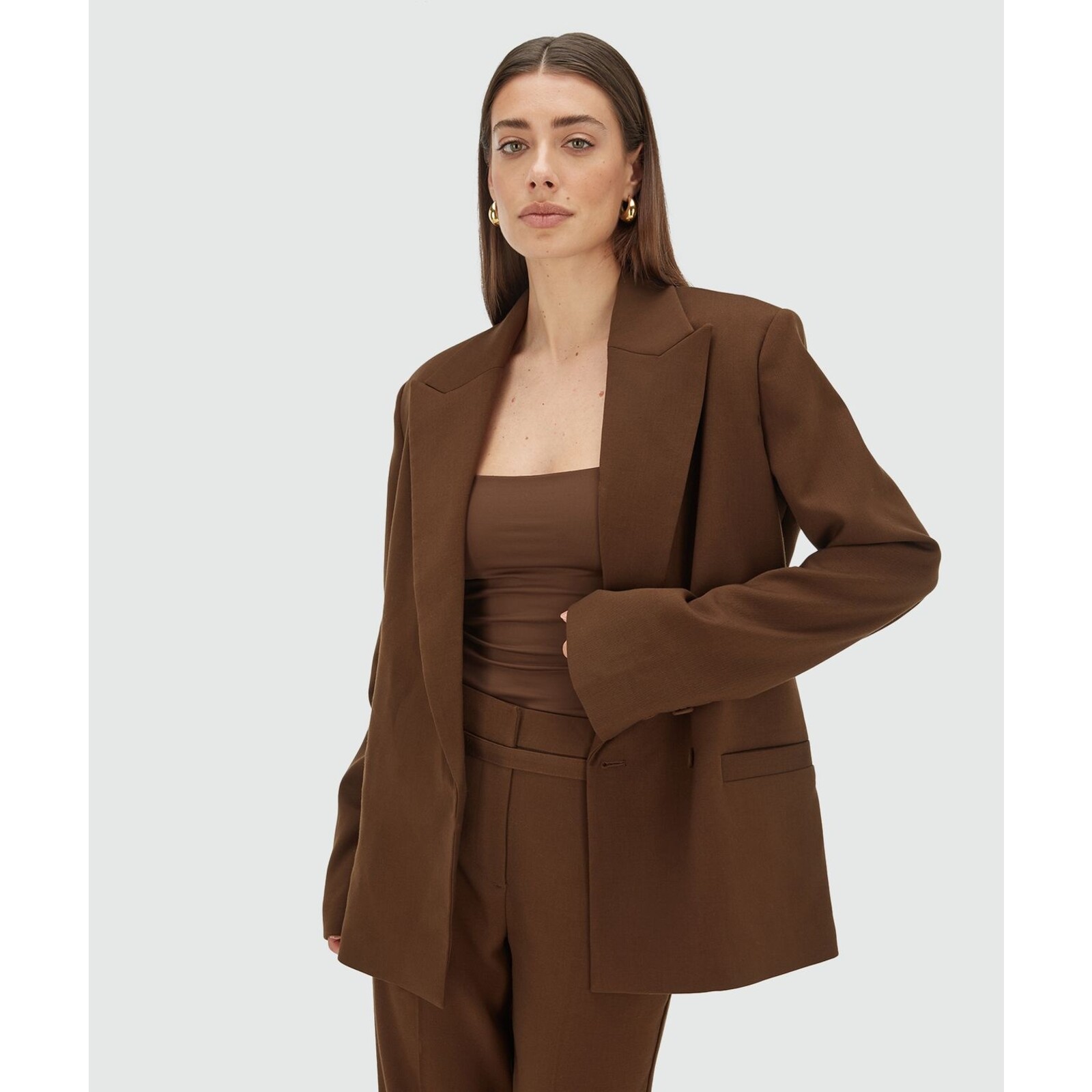 JoshV Blazer Oversized Deacon Dark Brown JoshV