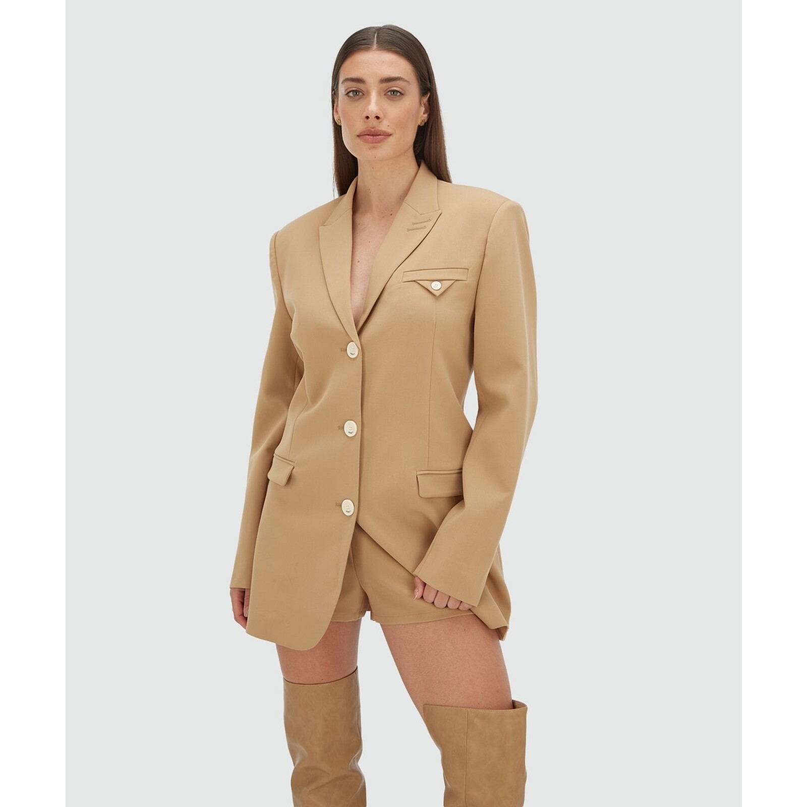 JoshV Blazer Jumpsuit Estrella Light Brown JoshV