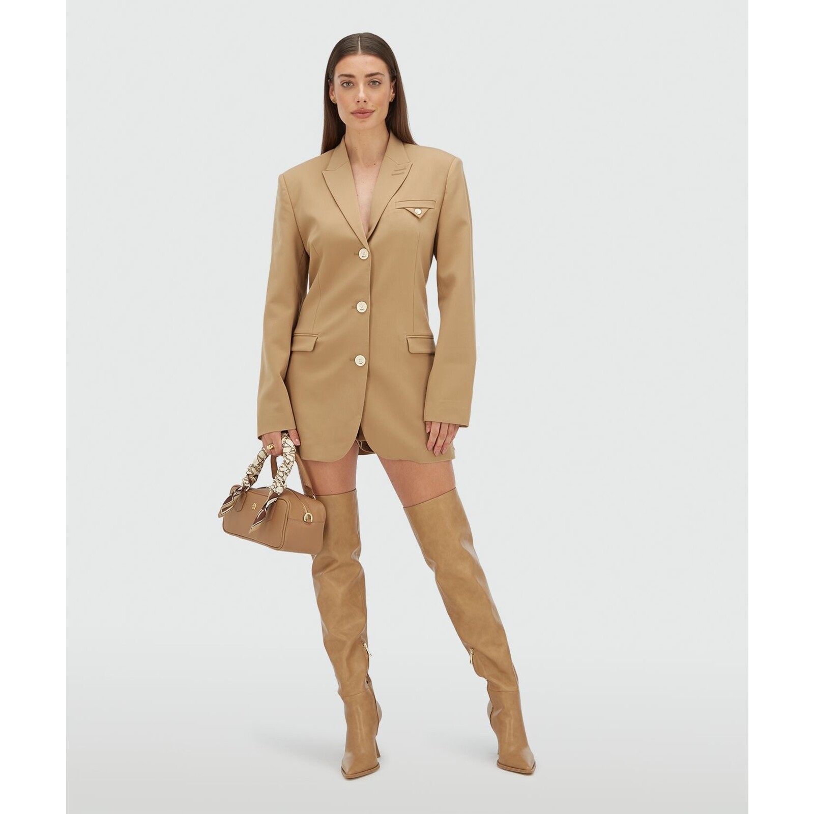 JoshV Blazer Jumpsuit Estrella Light Brown JoshV