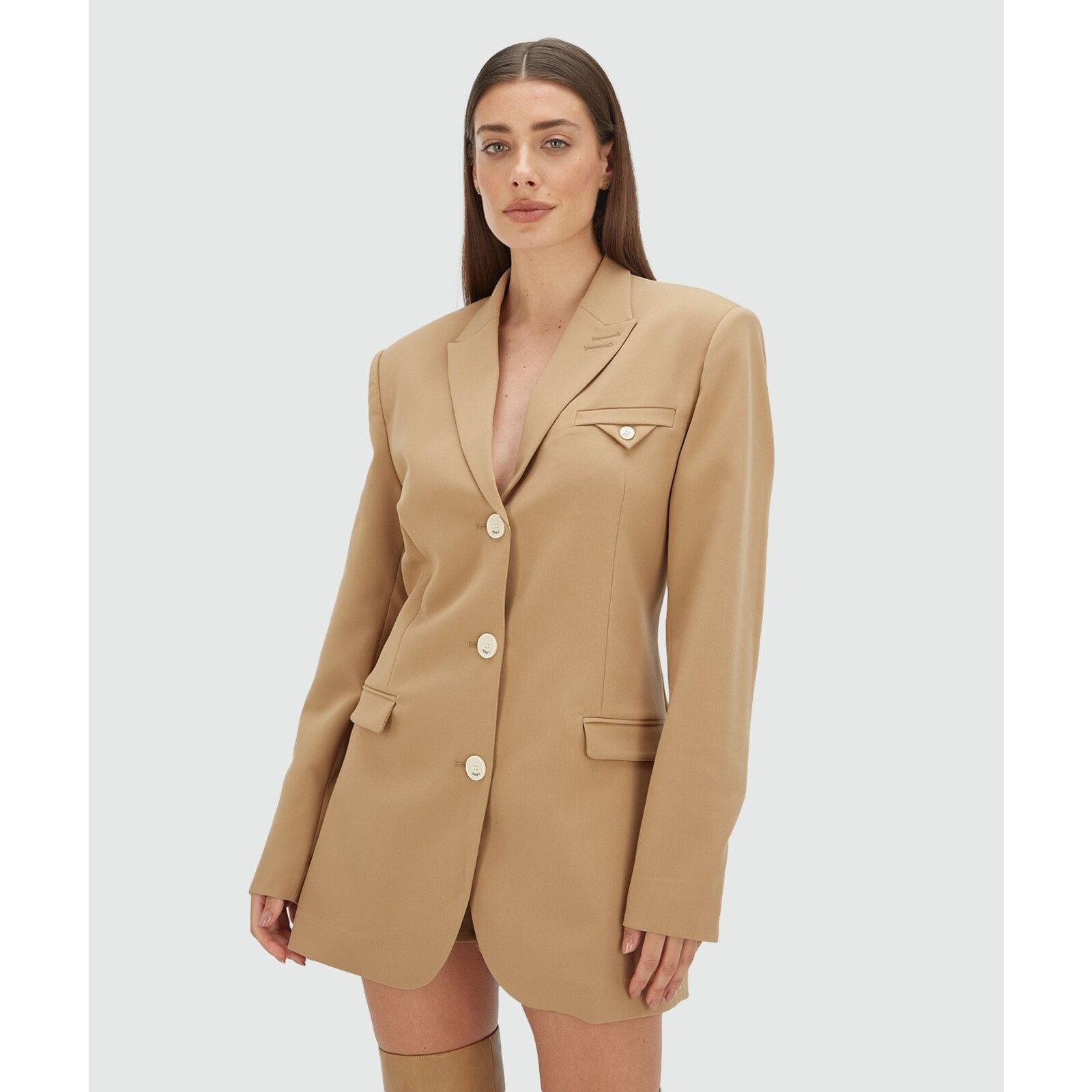 JoshV Blazer Jumpsuit Estrella Light Brown JoshV