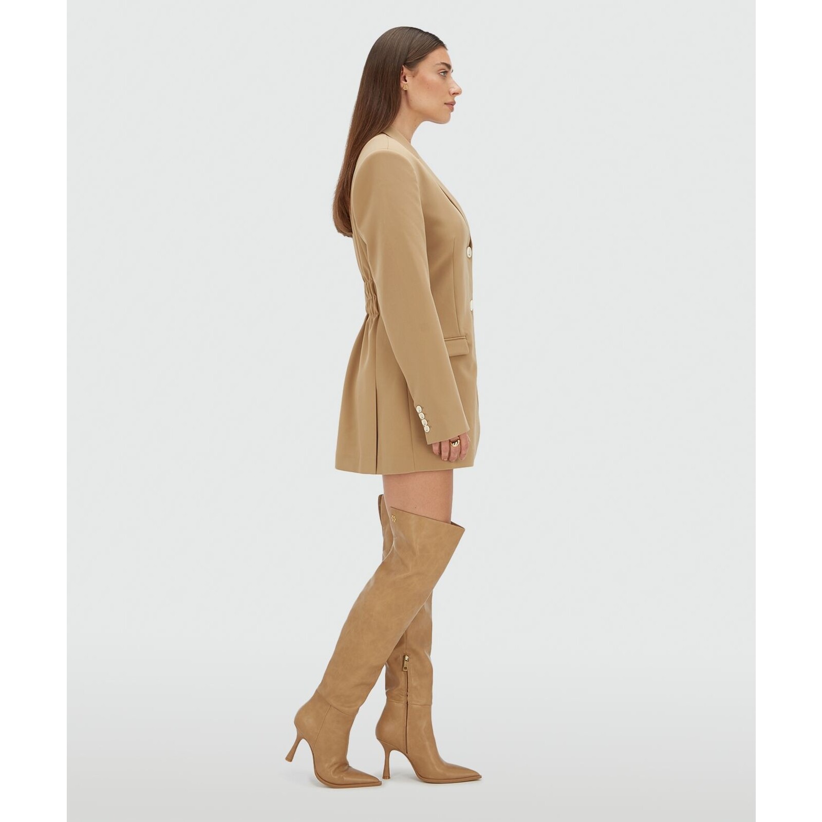 JoshV Blazer Jumpsuit Estrella Light Brown JoshV