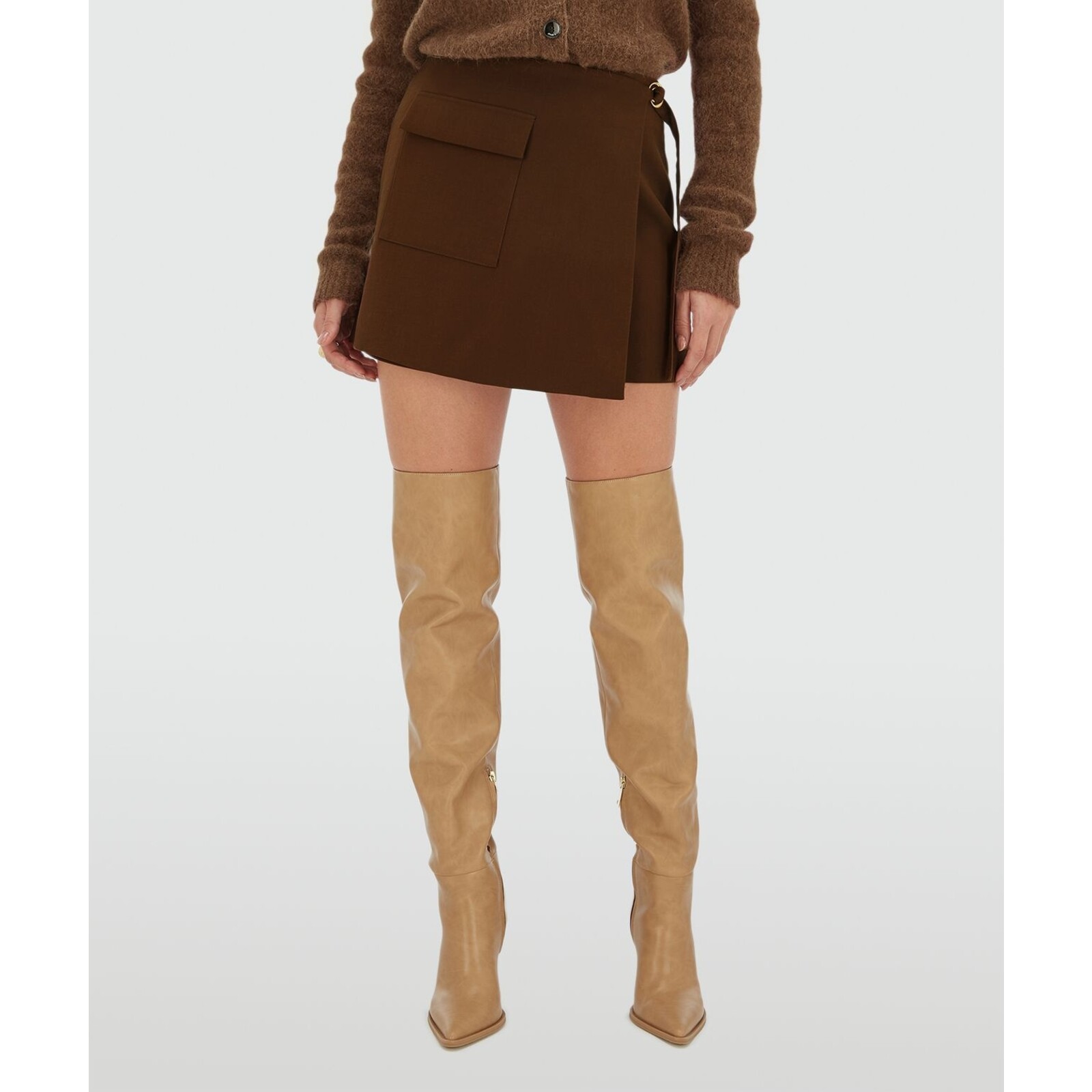 JoshV Skort Marlon Dark Brown JoshV