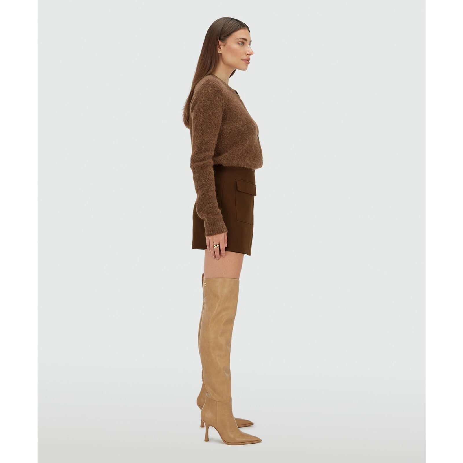 JoshV Skort Marlon Dark Brown JoshV