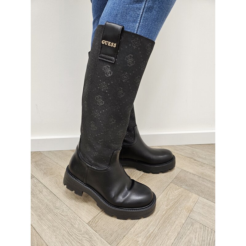 Long Boots Logo Black Guess 887