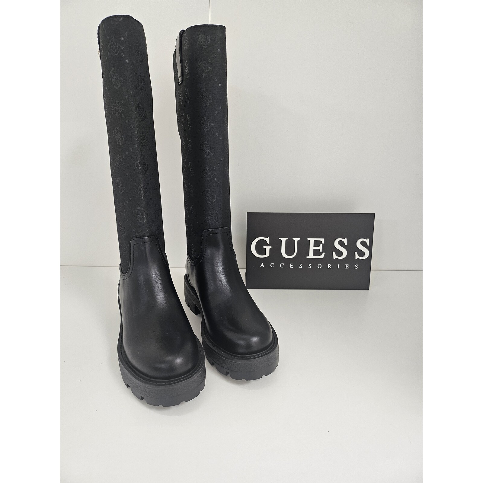 Guess Long Boots Logo Black Guess 887
