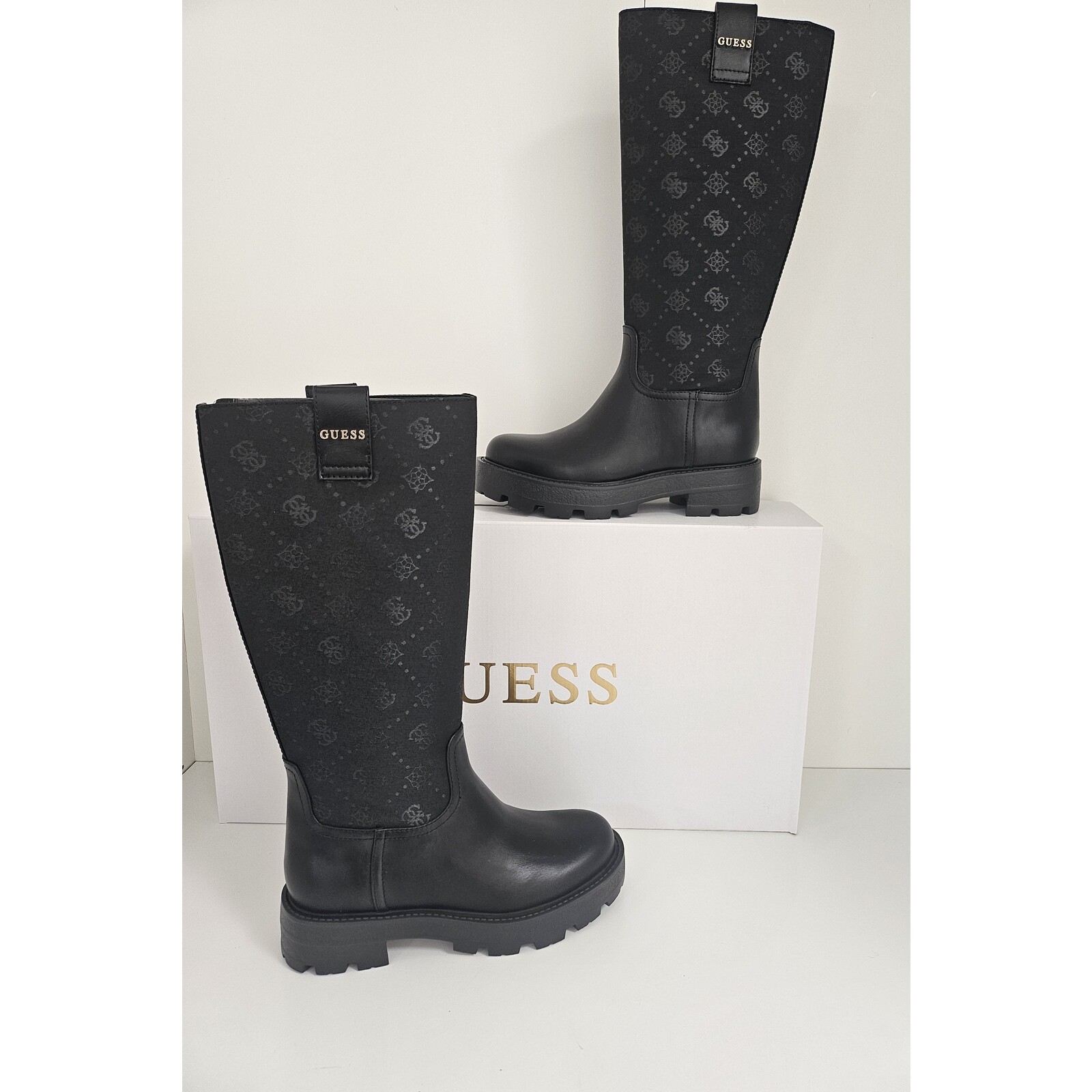 Guess Long Boots Logo Black Guess 887