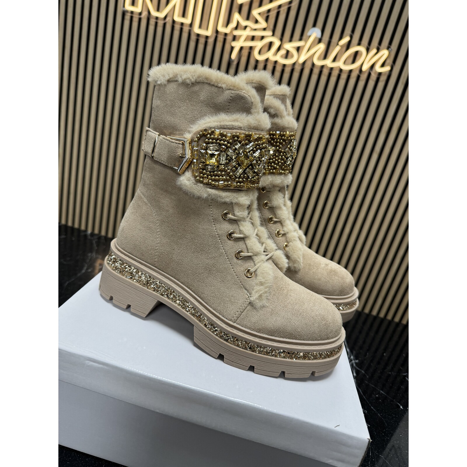 Boots Luxury Gold Beige A-950