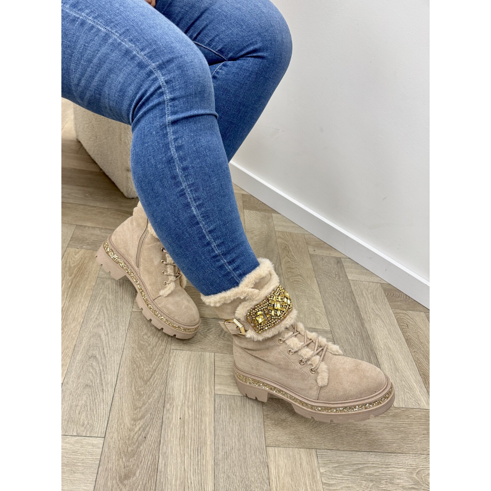 Boots Luxury Gold Beige A-950