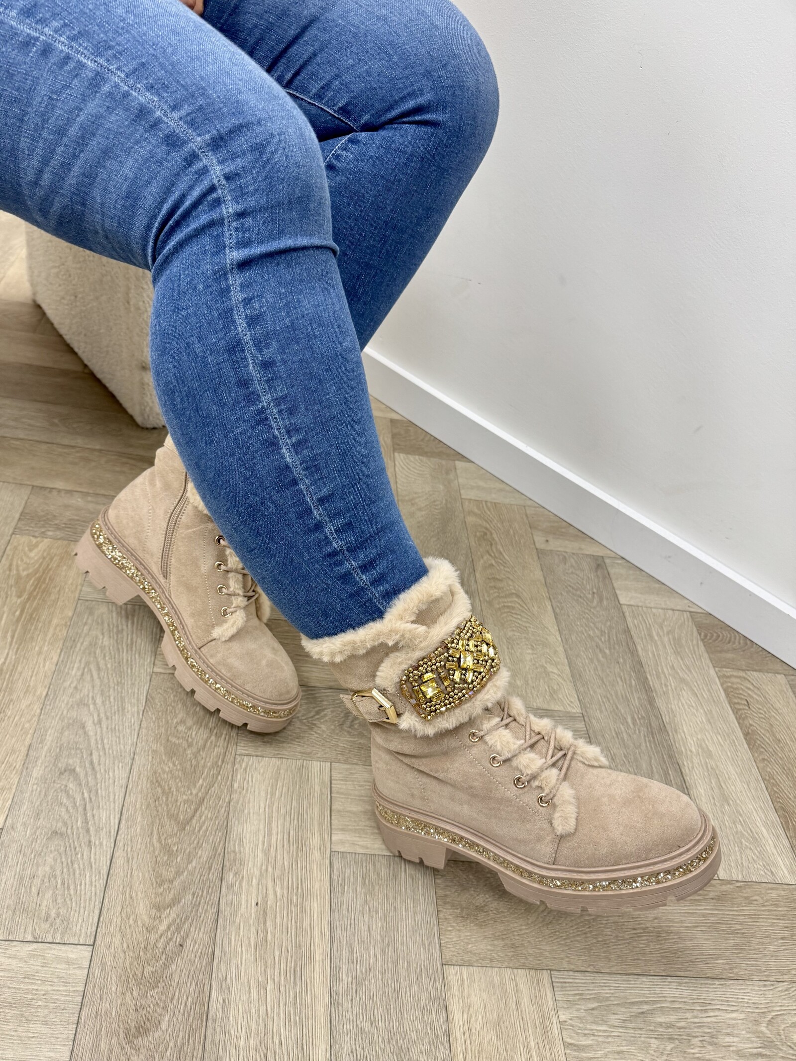 Boots Luxury Gold Beige A-950