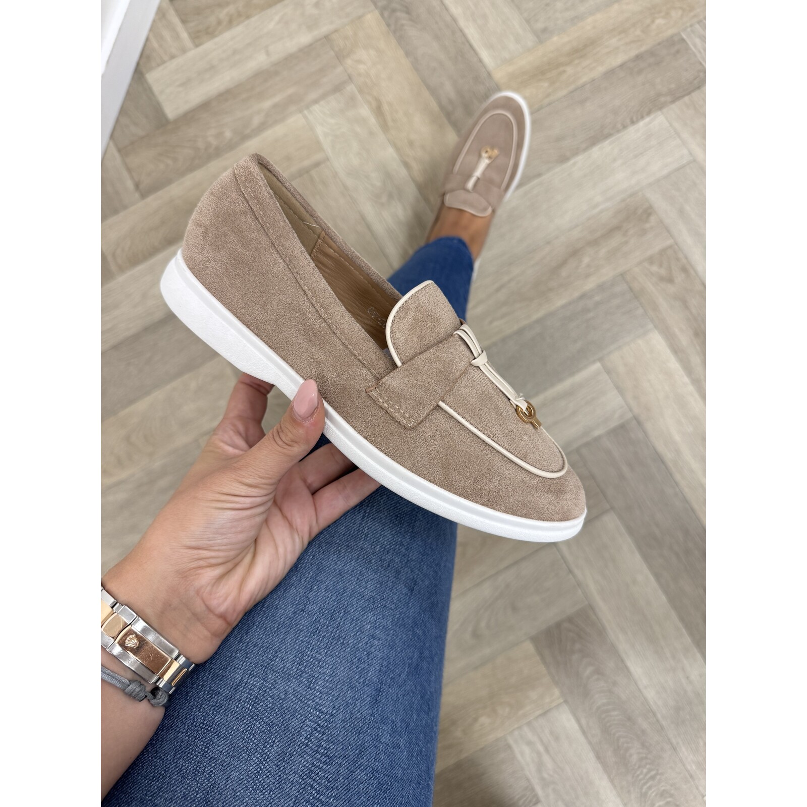 Loafers Chique Suede Beige GO-283