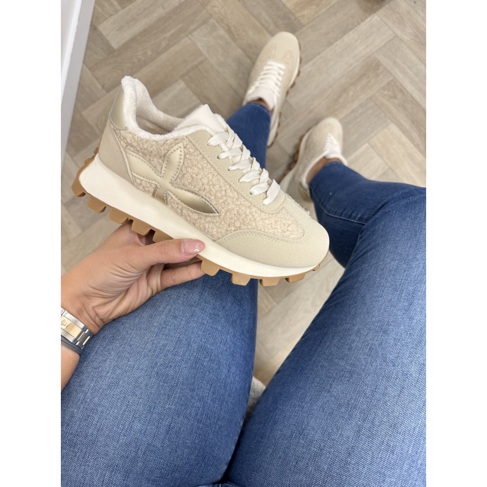 Sneakers Teddy Lily Beige MER-46
