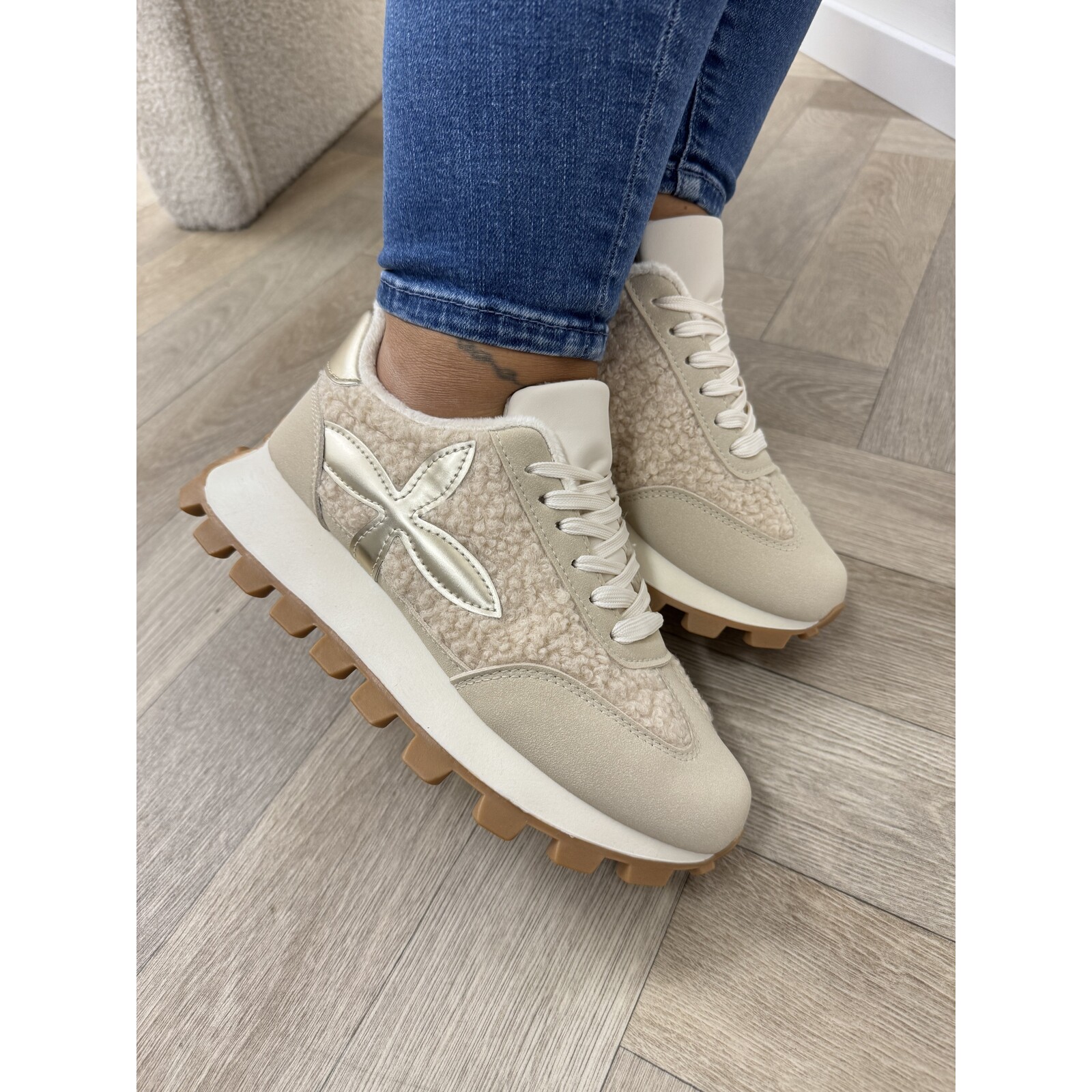 Sneakers Teddy Lily Beige MER-46