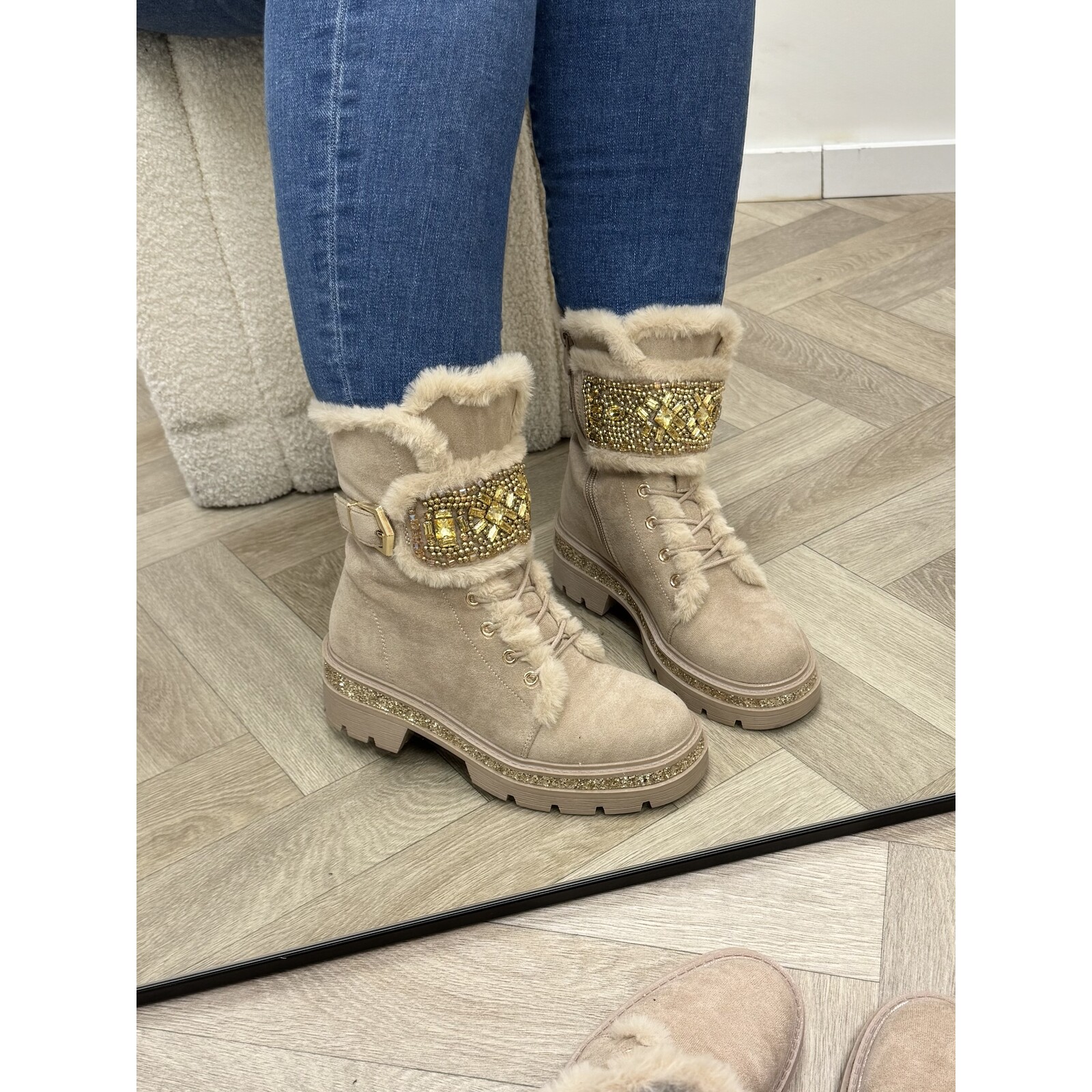 Boots Luxury Gold Beige A-950