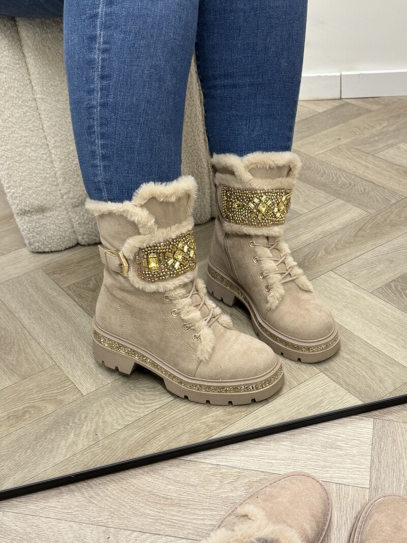 Boots Luxury Gold Beige A-950
