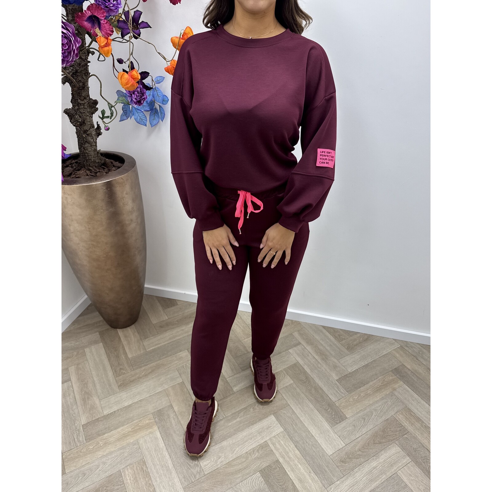 2 delige set Pink Embleem Bordeaux