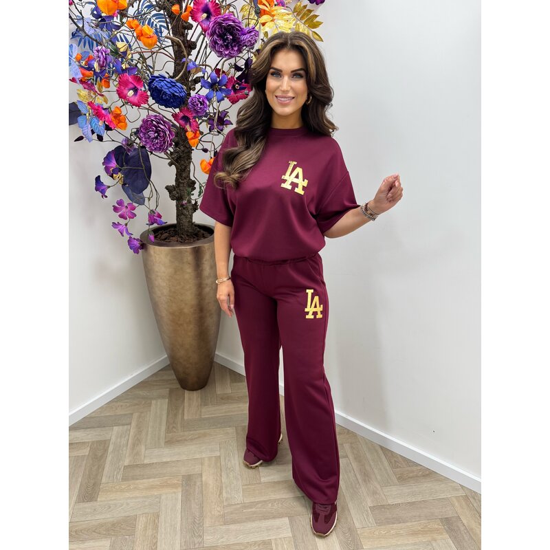2 delige set LA Gold Bordeaux
