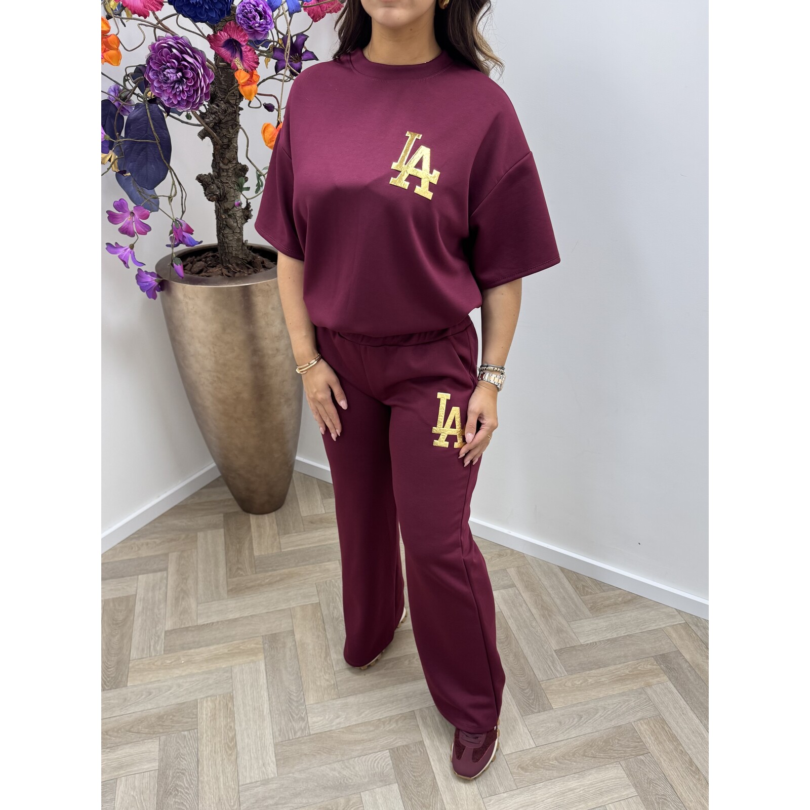 2 delige set LA Gold Bordeaux