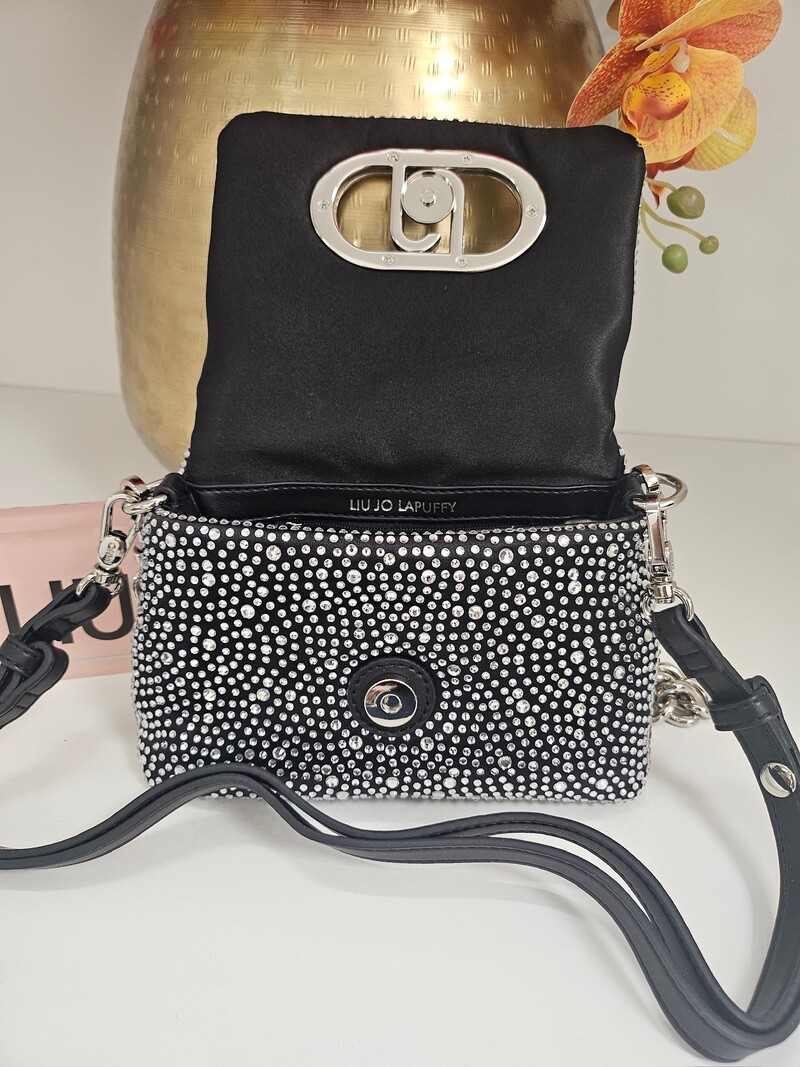 Crossbody Lapuffy Diamonds black Liu Jo 1831