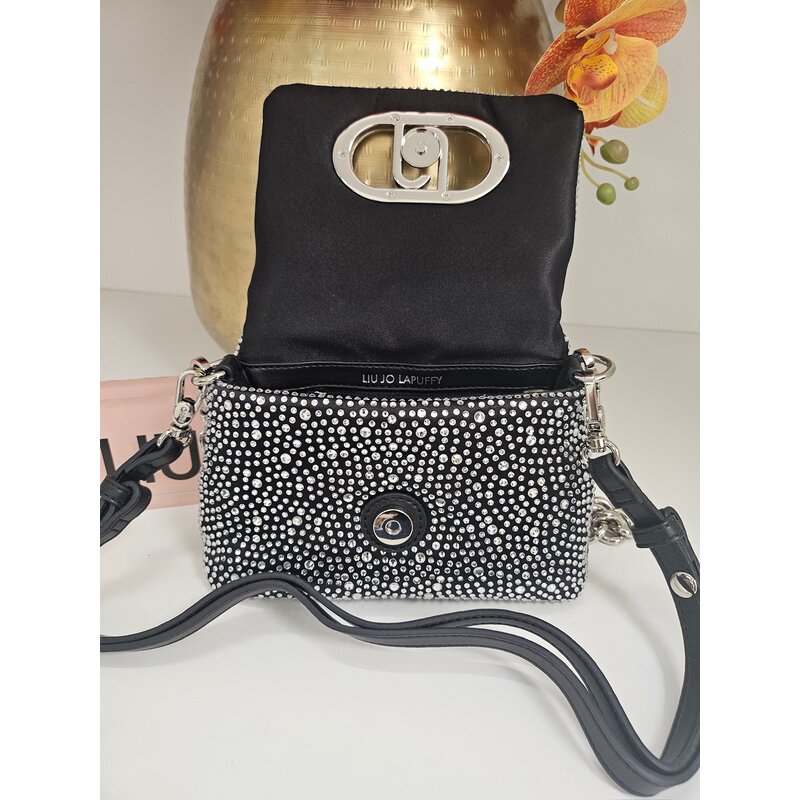Crossbody Lapuffy Diamonds black Liu Jo 1831