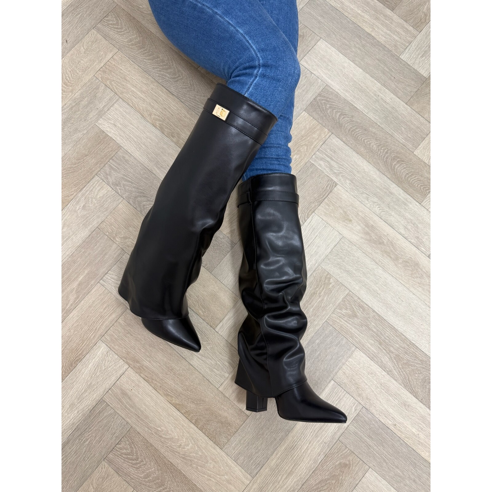 Long Boots Fenna Leder Black 52168